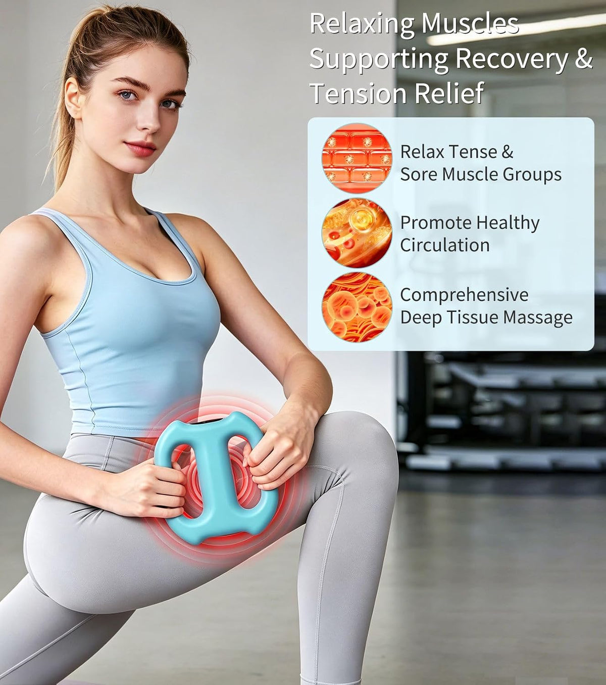 Dual-Ring Fascia Ring Massager, Muscle Recovery Core Ab Belt Tool